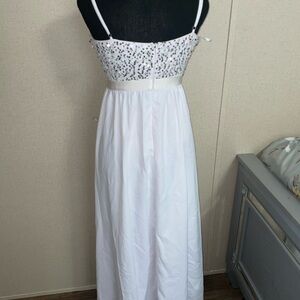 White Maxi Dress with Sequin Bodice